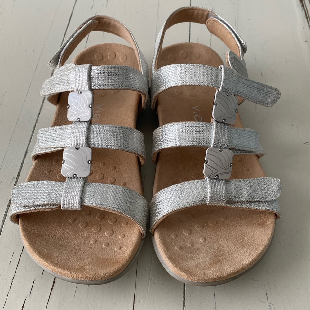 Vionic Metallic Rest Amber Backstrap Sandals 8w - image 3